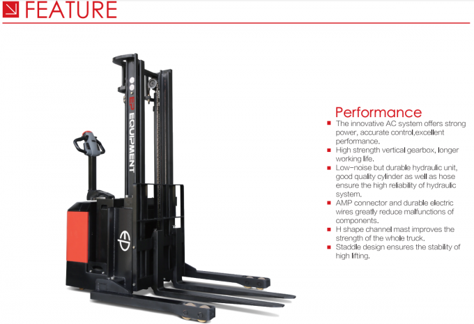 고효율 전기 팔레트 스택 1.5t 로드 베어링 5