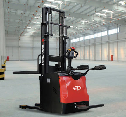 1.6/2.0T 전기 스택러 조절 가능한 리프팅 포크로 작동하는 납산 배터리 또는 리?? 이온 배터리