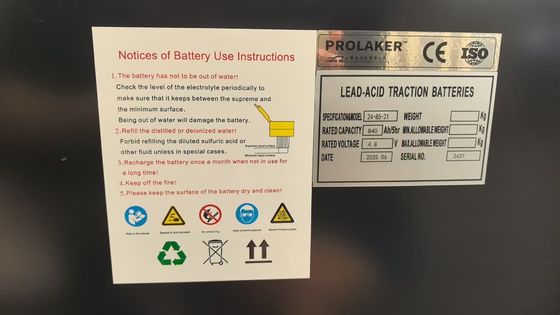 OEM 24-85-21 납산 지게차 배터리 48V 840Ah 삼상
