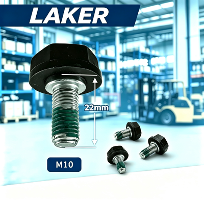 공장 직판 LAKER M10*22 플라스틱 절연 육각 패스너, OEM ODM 맞춤형 고강도 아연 도금 방진 자동 잠금 나사, 현장 공급 나일론 패치 부식 방지 절연 피팅